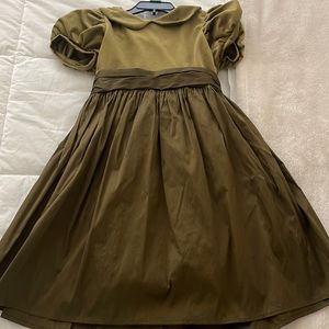 NEXT brand (UK) sz 7/8 olive green holiday dress